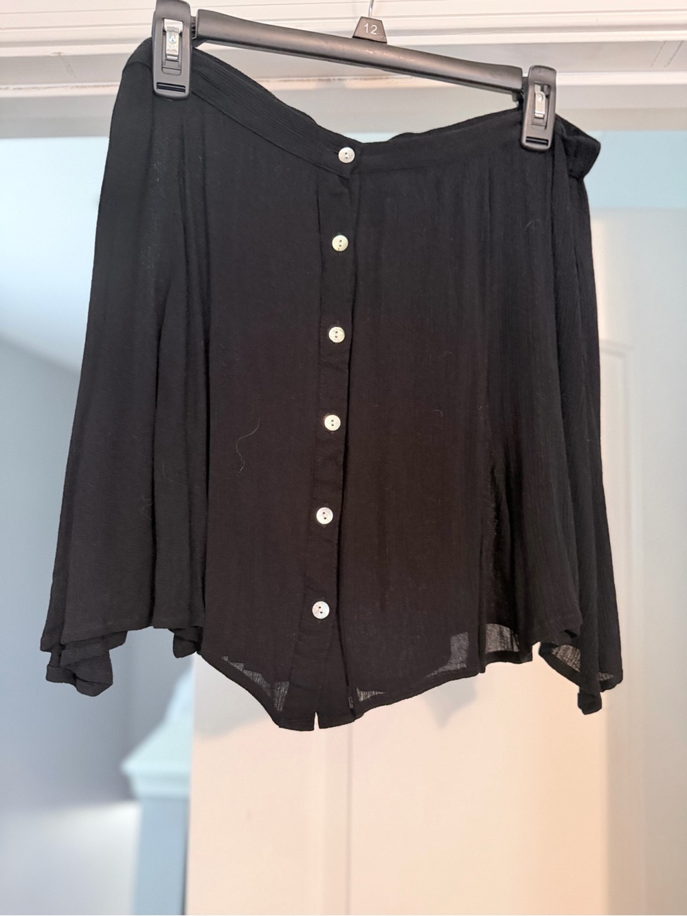 Wet Seal Black Button-Front Top